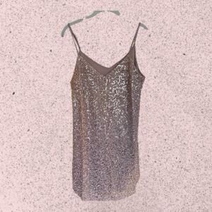 ANDREE BY UNIT Glittering Spaghetti Strap Camisole - Silver